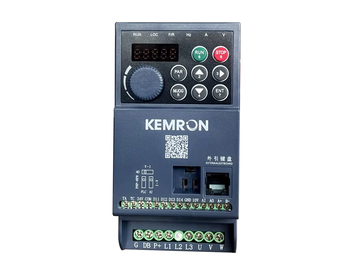 Front view of a Kemron KV4800 variable frequency drive