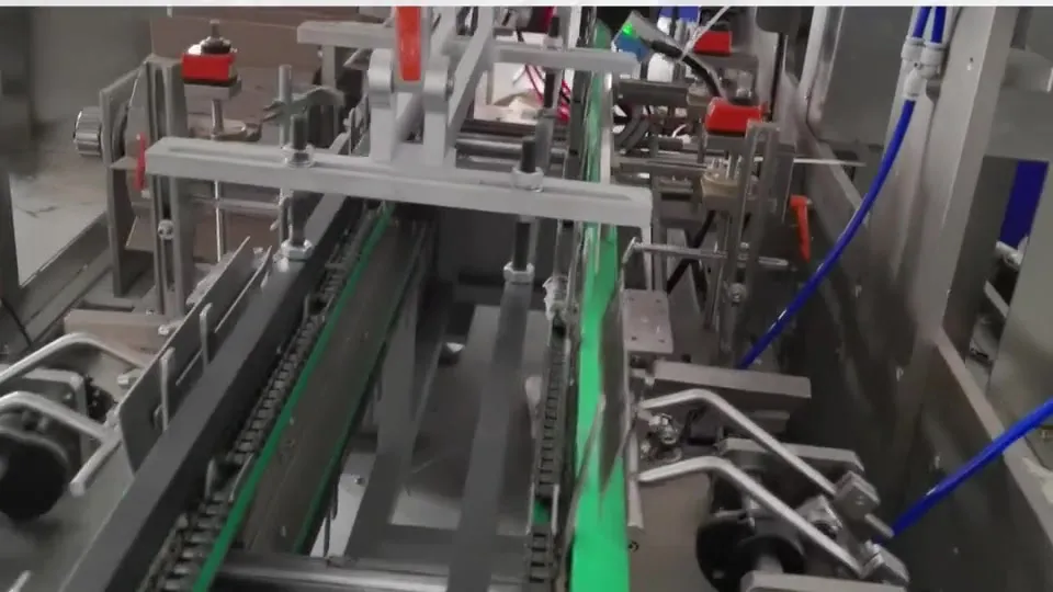 Supplier-provided packaging machine and conveyor operating during a carton-packing application
